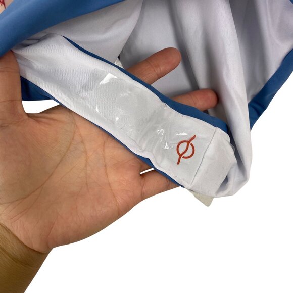 New PHAX Claridad Long Sleeve Blue Floral Color Block Paddle Swim Suit Women Sm - Picture 7 of 10